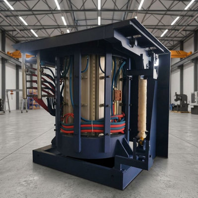 Horno de inducción de media frecuencia de 10T de ahorro energético para la línea de refinación de aleaciones de ferrocromo